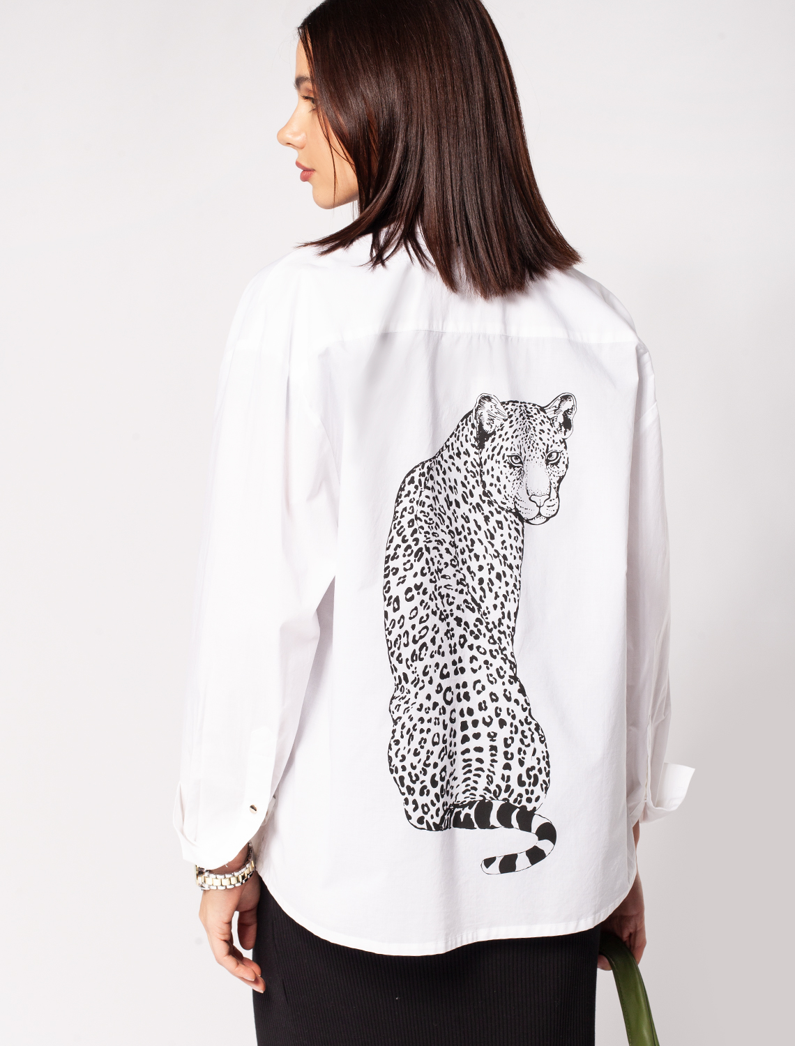 картинка Блузка женская белый_леопард магазин Одежда+ являющийся официальным дистрибьютором в России 